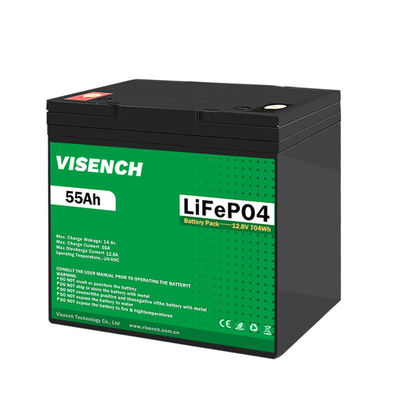 Visench Best Seller 12 V 55Ah Deep Cycle Солнечный RV Караван Морской 12 Вольт Литий-ионные батареи 12V 55Ah Lifepo4 батарея
