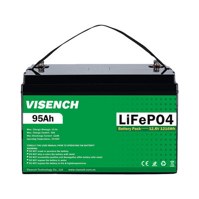 Visench 12V 100Ah Lifepo4 Lithium Iron Battery Pack Deep Cycle Times Battery Lifepo4 12V для солнечной энергетической системы