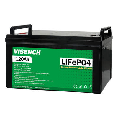 Батарея для хранения энергии Visench настройка 12V 120ah RV Литий железофосфатная батарея 12V Lifepo4 батарея