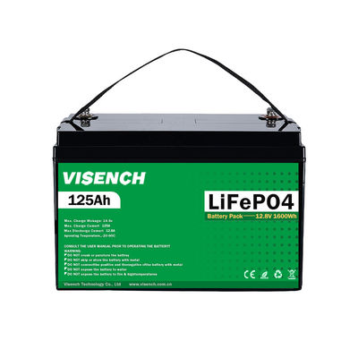 Батарея для хранения энергии Visench 12V 125Ah Rv Литий-железофосфатная батарея 12V Lifepo4