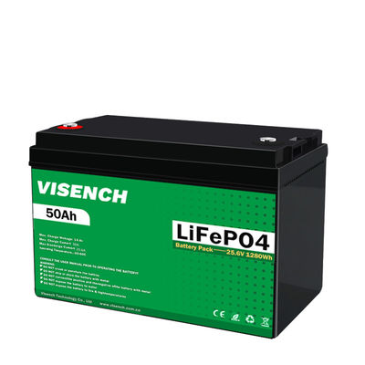 Сберегатель энергии Visench 24V 50Ah RV Литий железофосфатный аккумулятор 24V Lifepo4 аккумулятор