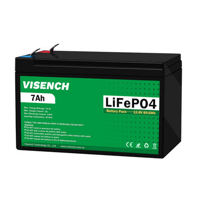 Visench OEM ODM Призматический 12V 3000 Цикл жизни 12.8V 7Ah Литий-ион Lifepo4 аккумулятор