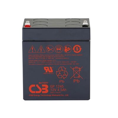 Аккумулятор CSB GP1245 12V 4.5Ah Энергохранилище Бесплатное техническое обслуживание Акумулятор CSB VRLA 12V 4.5Ah