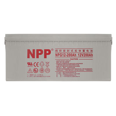 НПП NPG12-200Ah Заряжаемая гелевая батарея с глубоким циклом 12В 200Ah с кнопочными терминалами