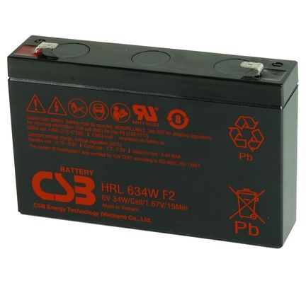 Аккумулятор CSB HRL634W 6V 34W высокопроизводительные перезаряжаемые свинцово-кислотные сухие батареи для электроэнергии