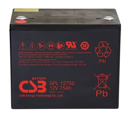 Акумулятор с перезаряжаемой батареей GPL12750 12V 75Ah